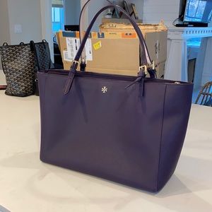 Purple Large Tory Burch York tote like new